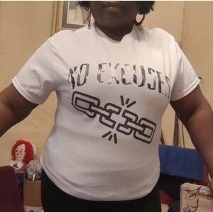 NO Excuses graphic white or black T-shirt sizes S, M, L